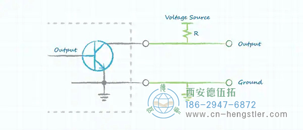 圖 3：集電極輸出可上拉至適當(dāng)電壓以連接至外部系統(tǒng)。