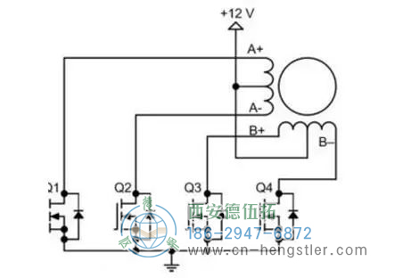 步進電機的工作原理，電路圖