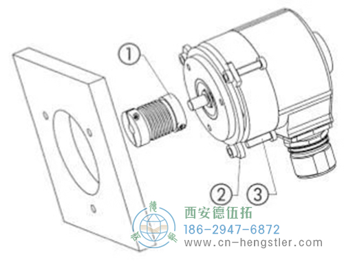 利用夾緊法蘭的安裝凸臺(tái)，通過(guò)夾具來(lái)實(shí)現(xiàn)編碼器與安裝支架的固定。