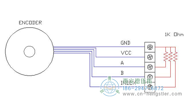 Se-終止，如何將終止電阻添加到設(shè)置單端(TTL)的hengstler增量編碼器的圖形示例。